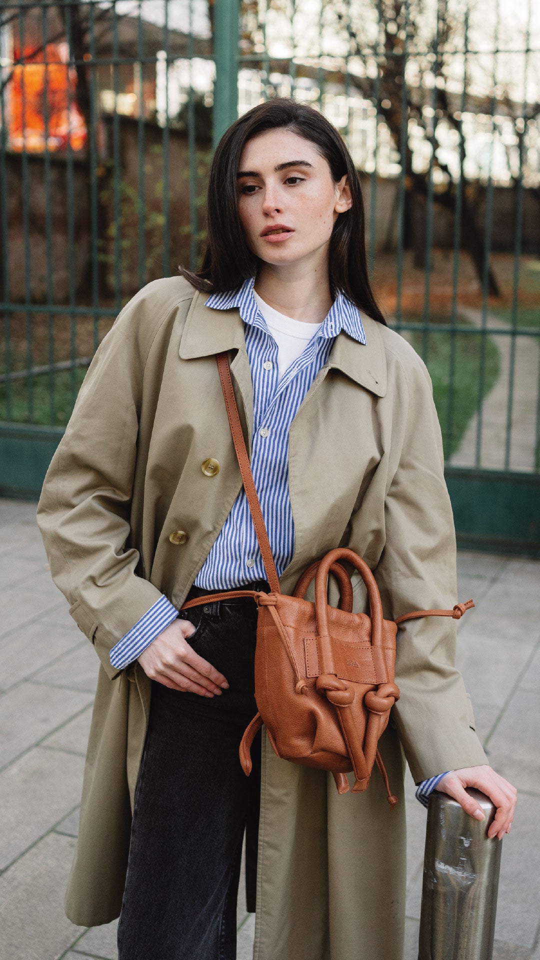 Irupe Mini Leather Bag - Tan Bataraza