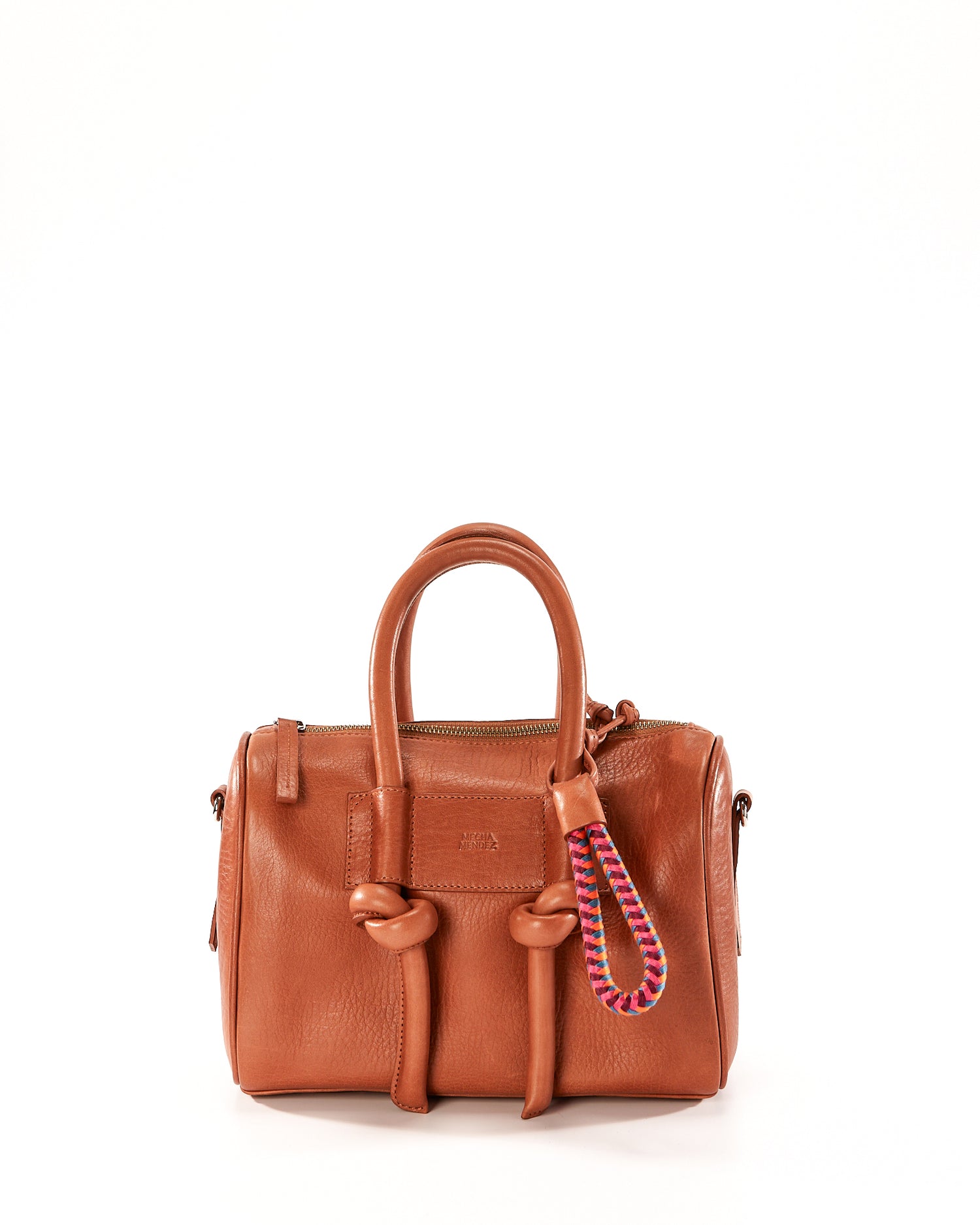 Poty Trunk Leather Bag - Tan