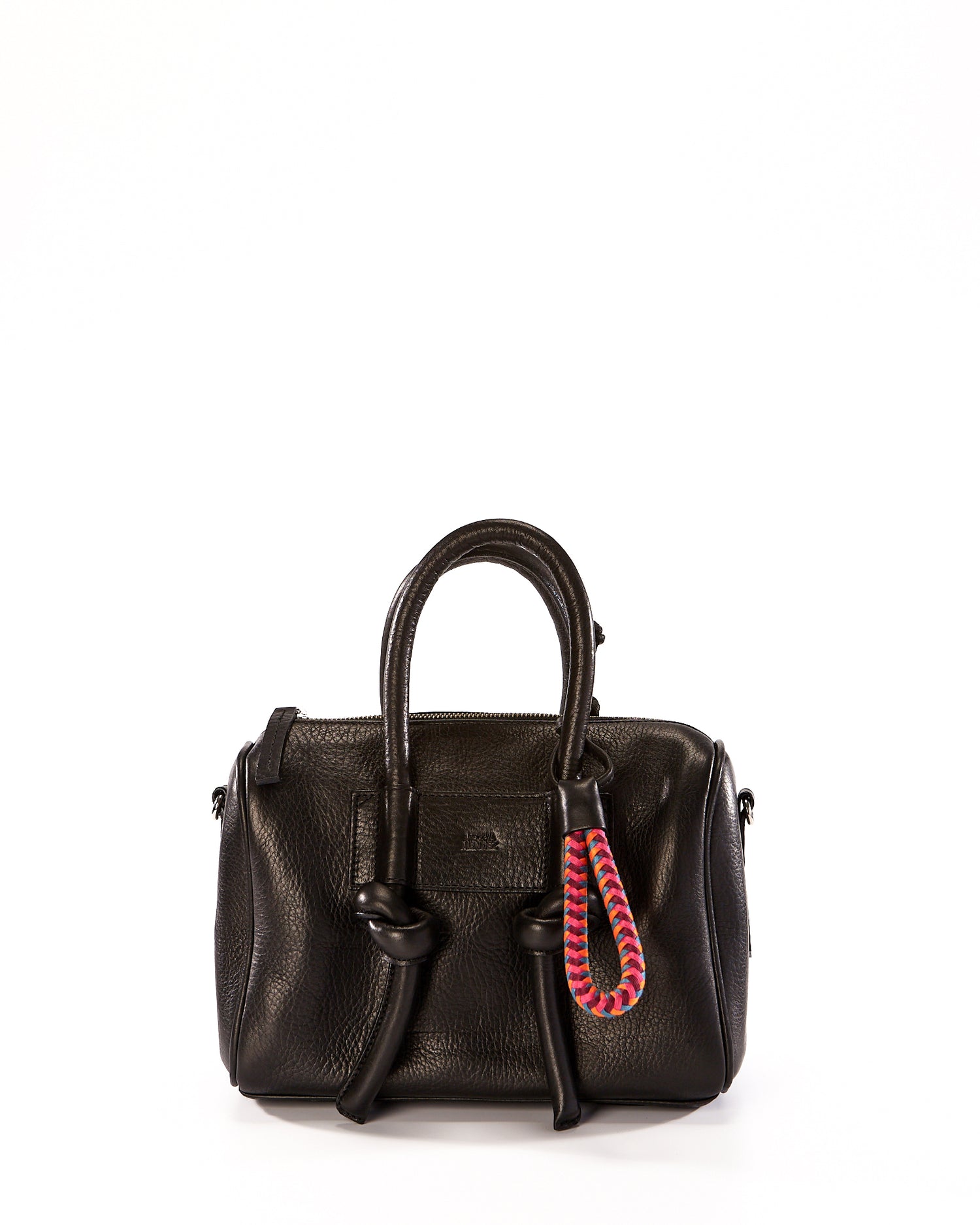Poty Trunk Leather Bag - Black