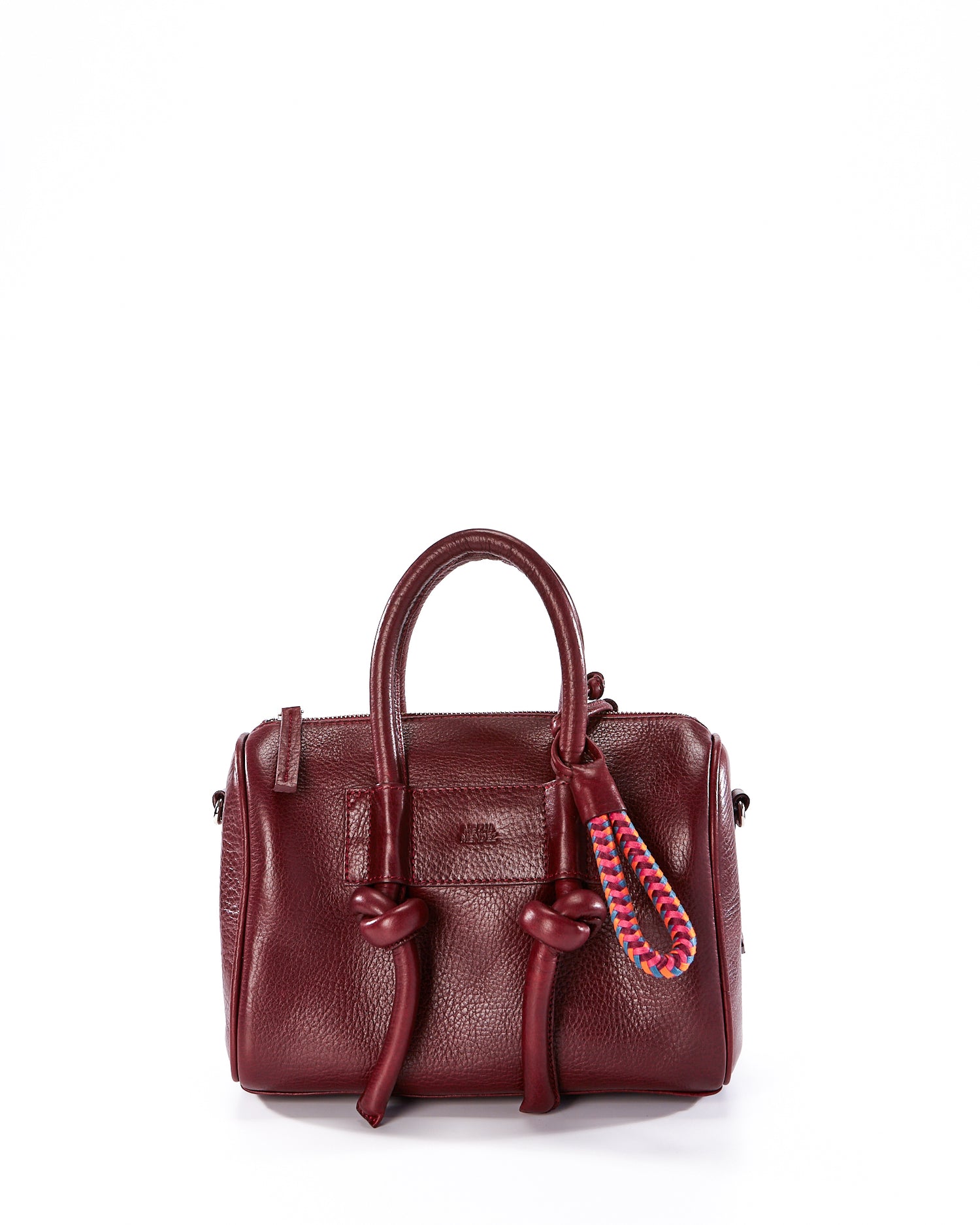 Poty Trunk Leather Bag - Burgundy