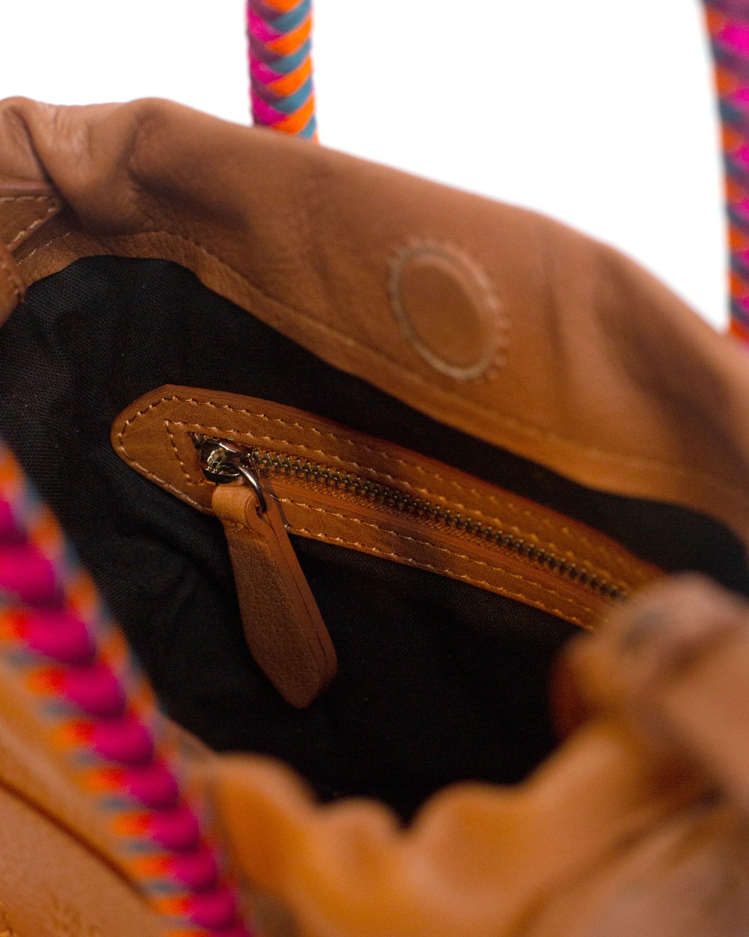 Irupe Mini Leather Bag - Tan Hypnotic