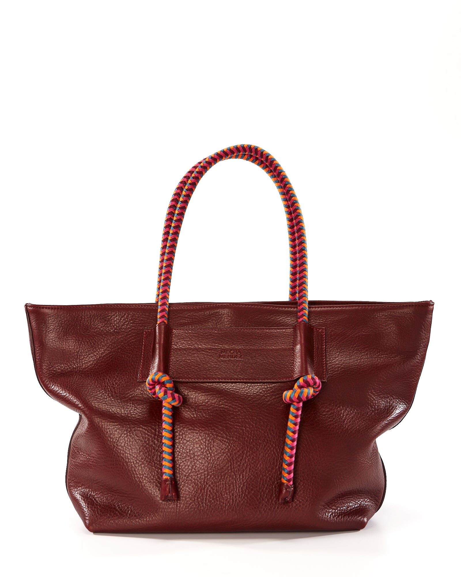 Basket Tote - Burgundy Hypnotic – MECHA MENDEZ