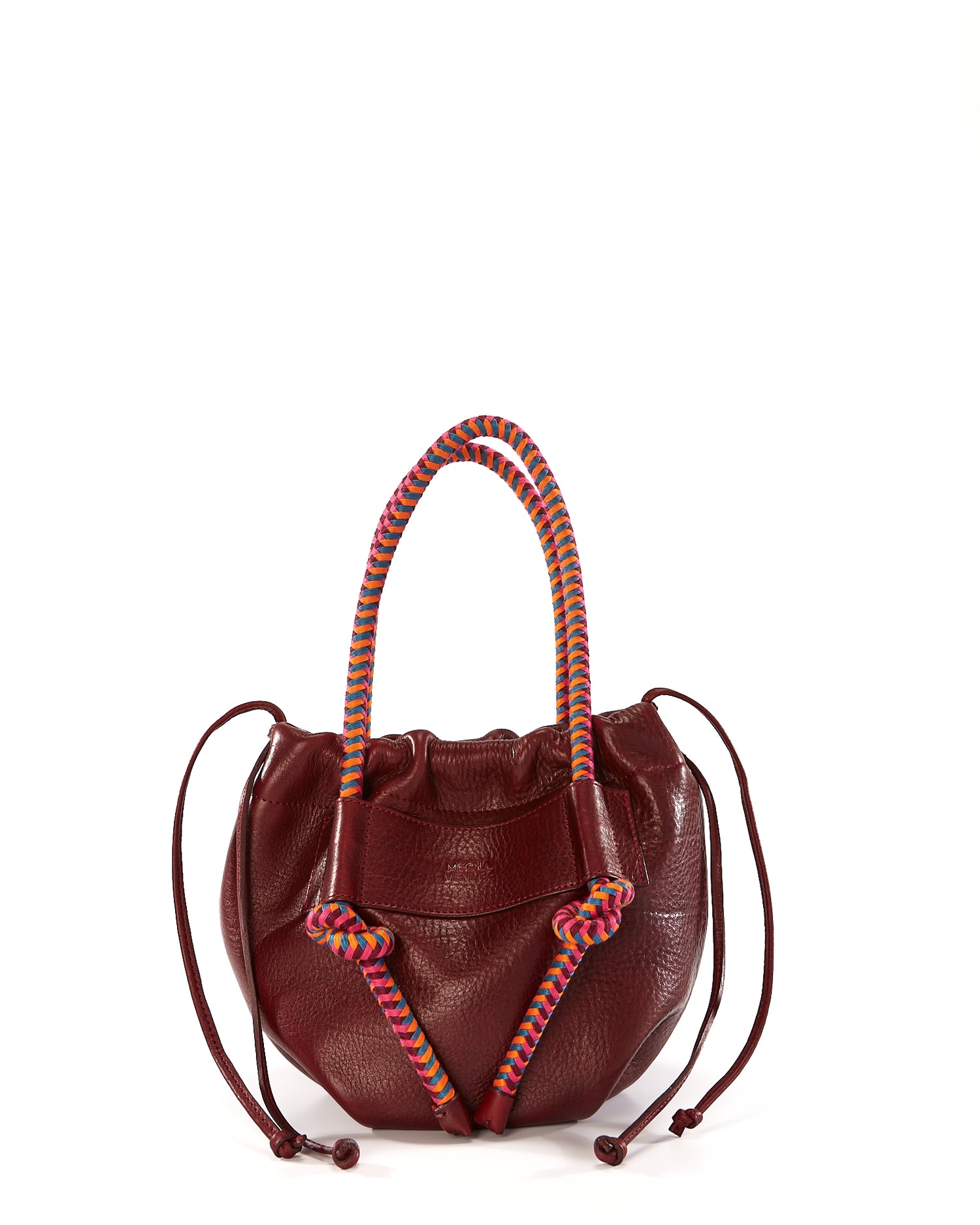Irupe Medium Leather Bag - Burgundy Hypnotic