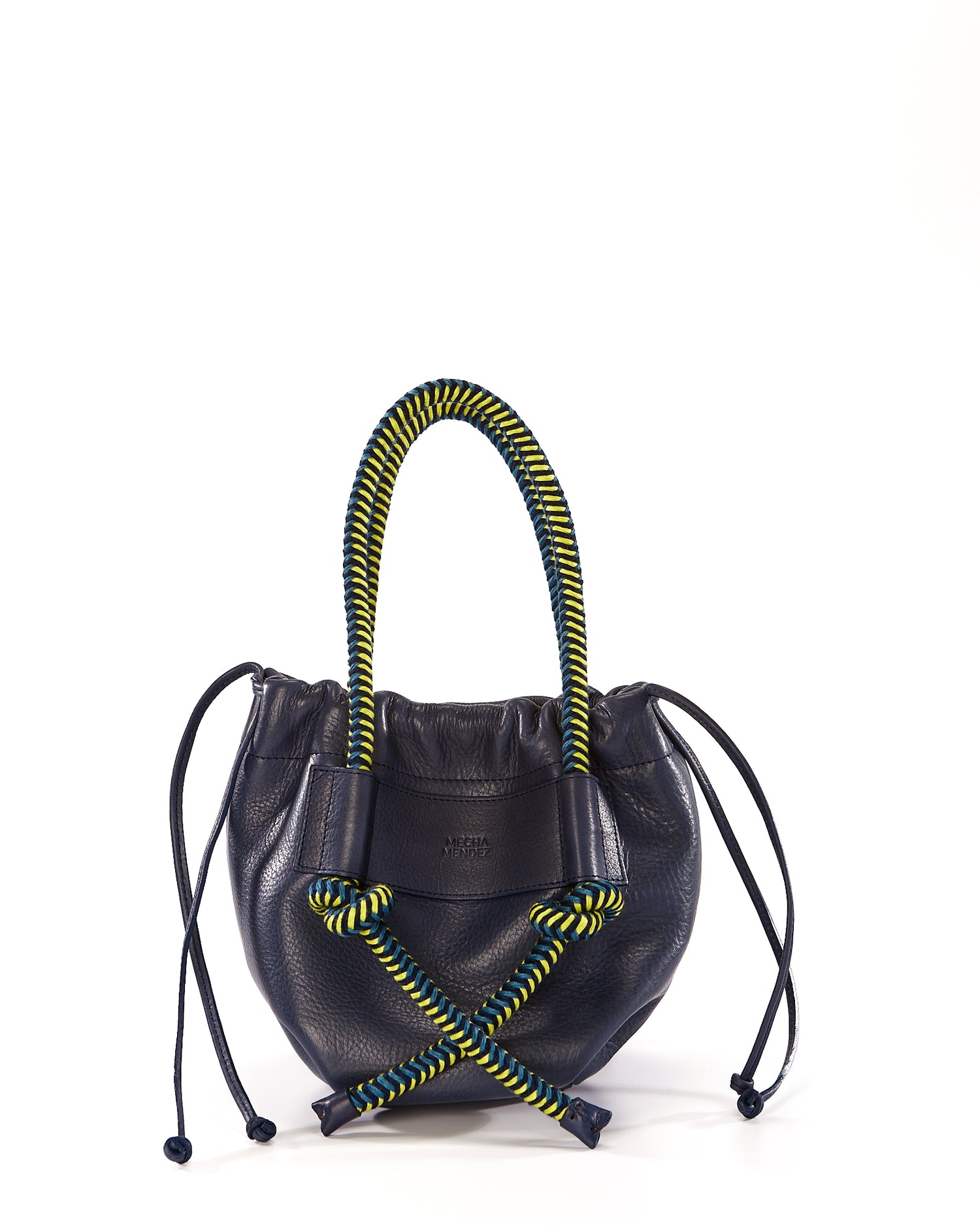 Irupe Medium Leather Bag - Blue Pacifico