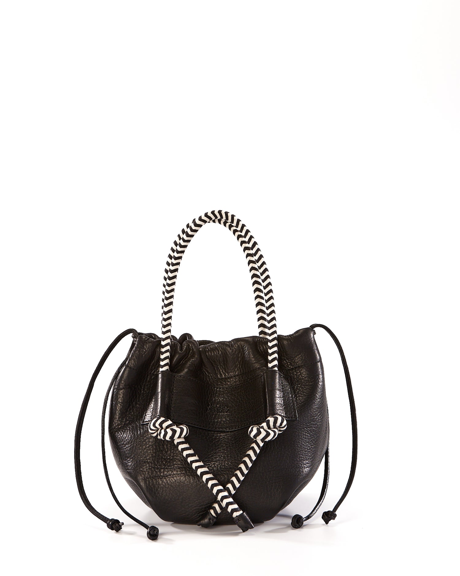 Irupe Medium Leather Bag - Black Bataraza