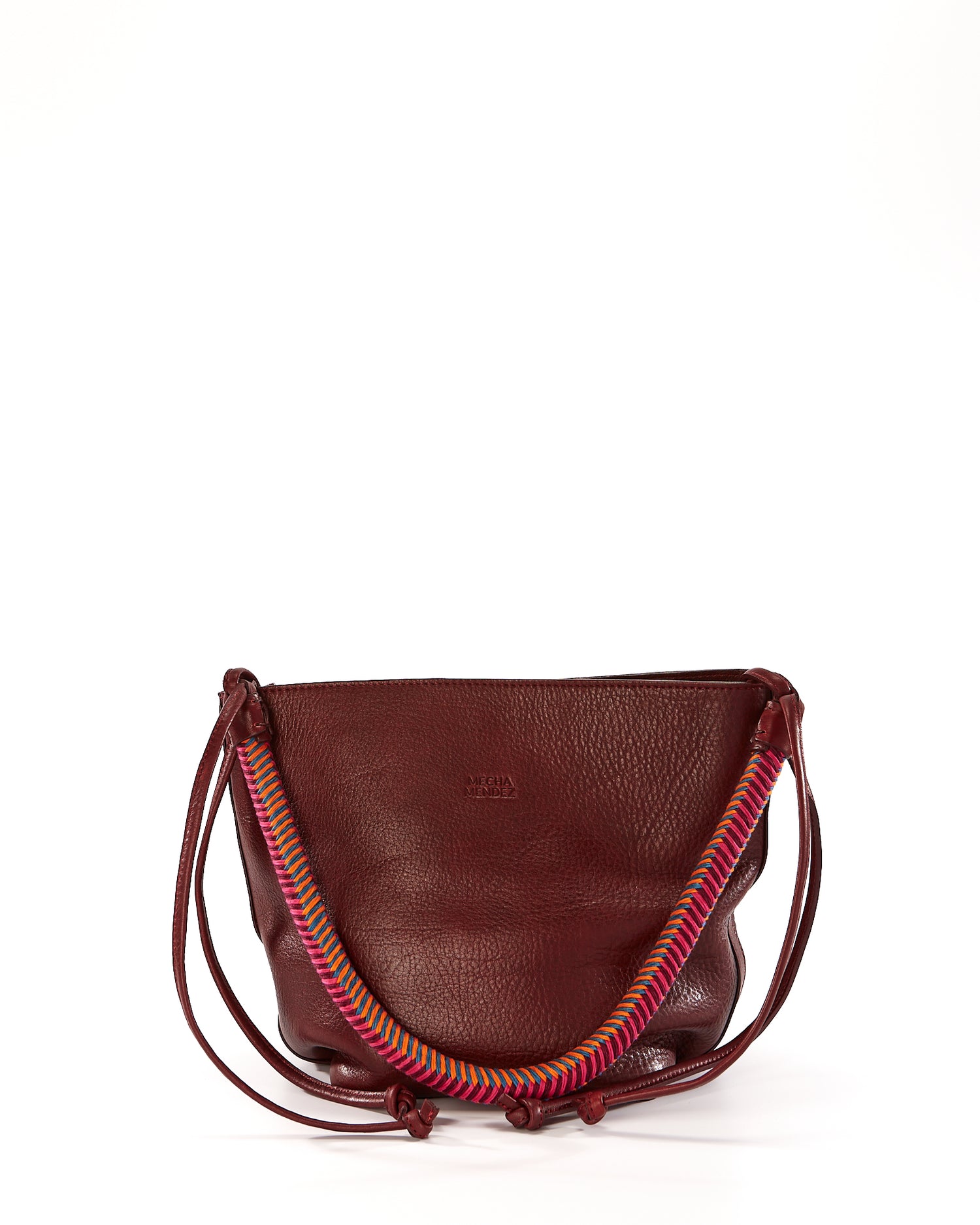 Gaucha Leather Bucket Bag - Burgundy Hypnotic