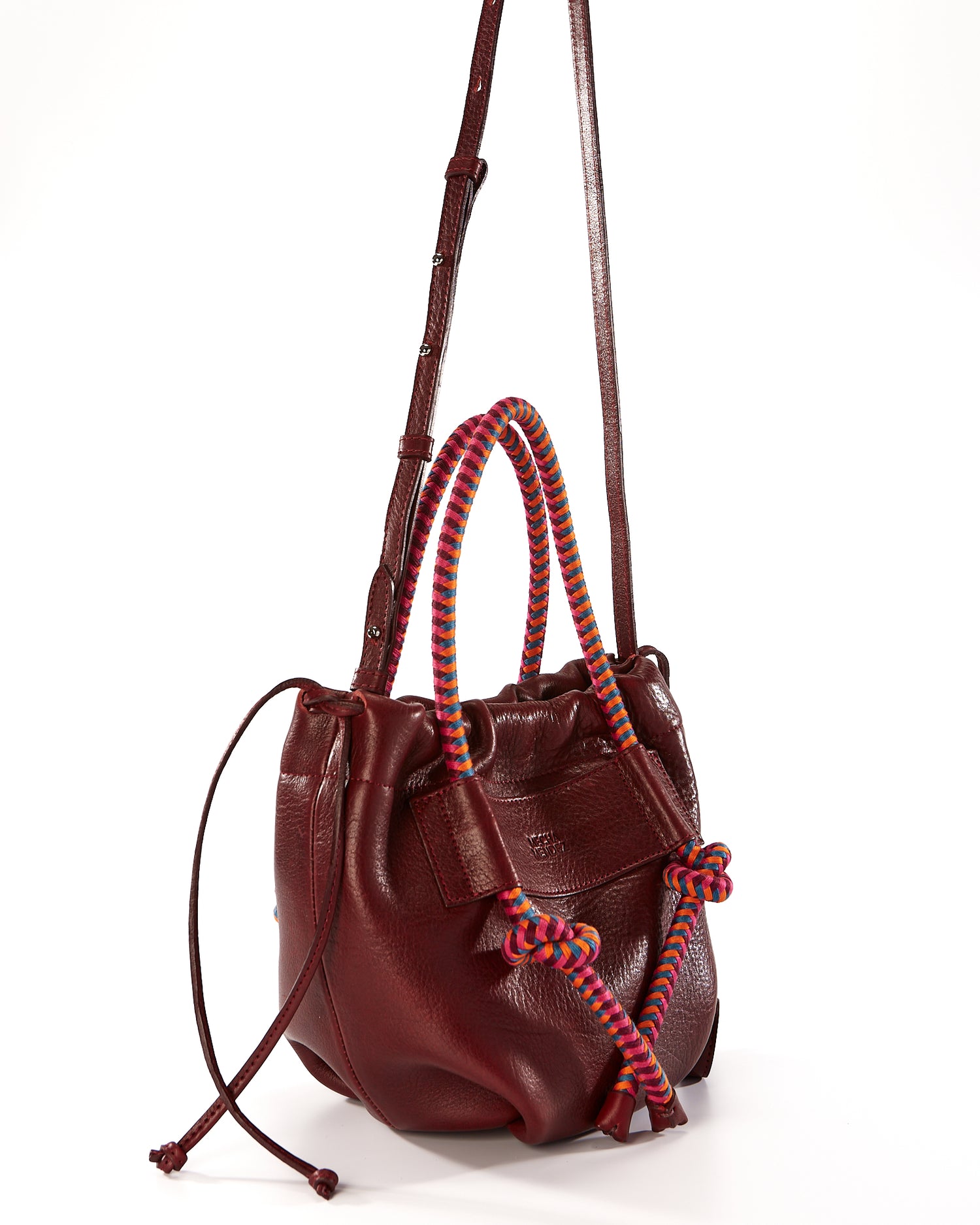 Irupe Medium Leather Bag - Burgundy Hypnotic