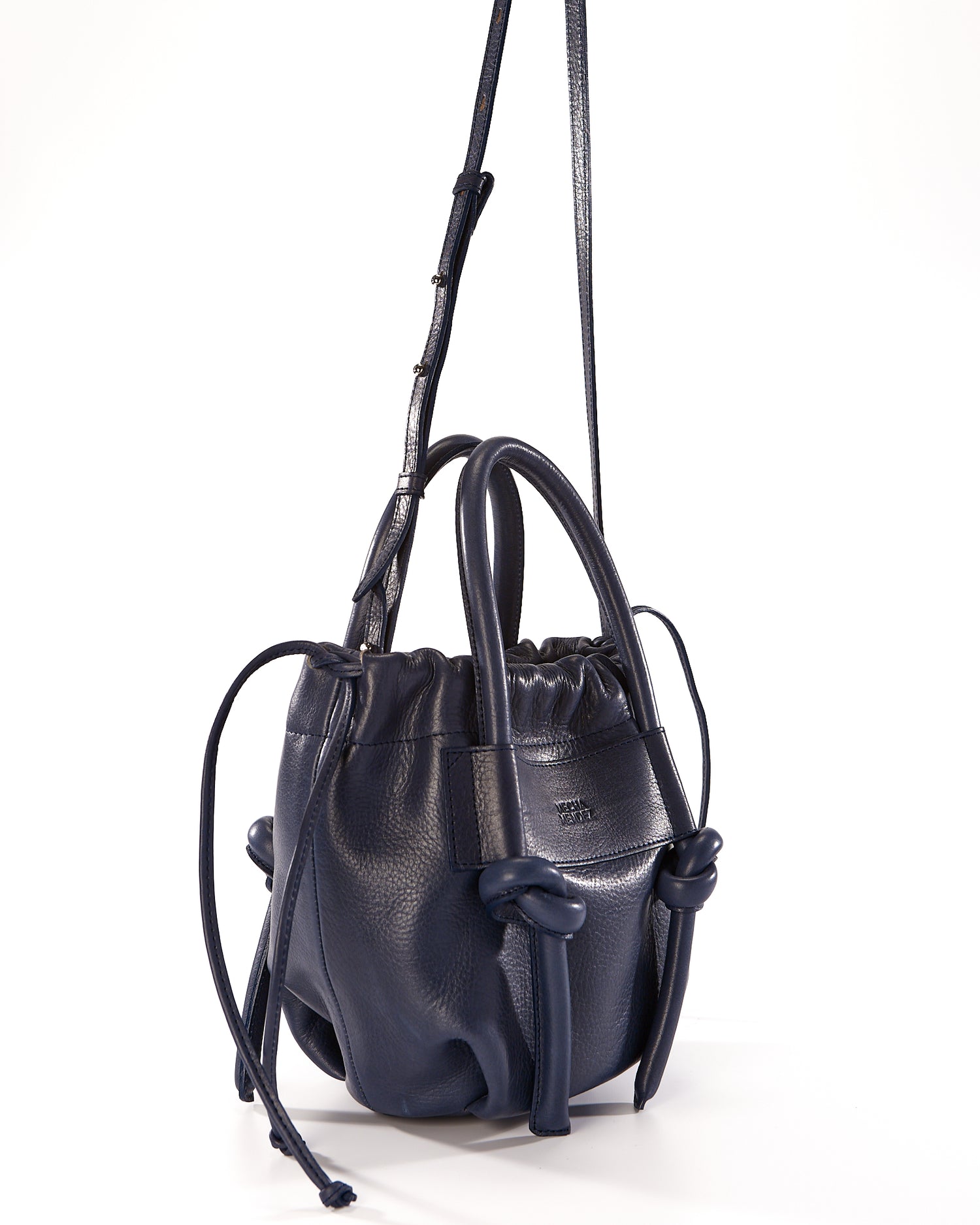 Irupe Medium Leather Bag - Blue