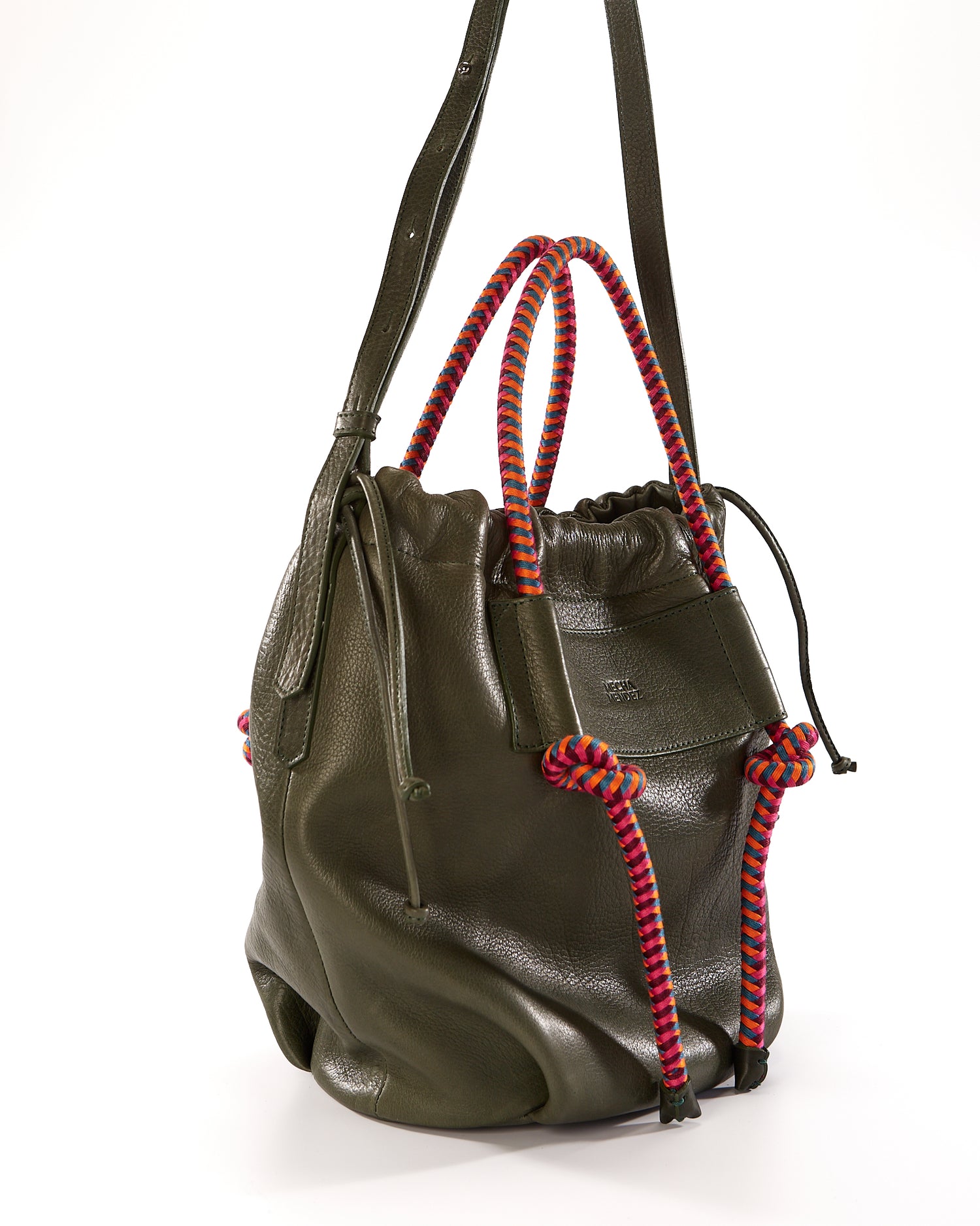 Irupe Large Leather Bag - Forest Hypnotic