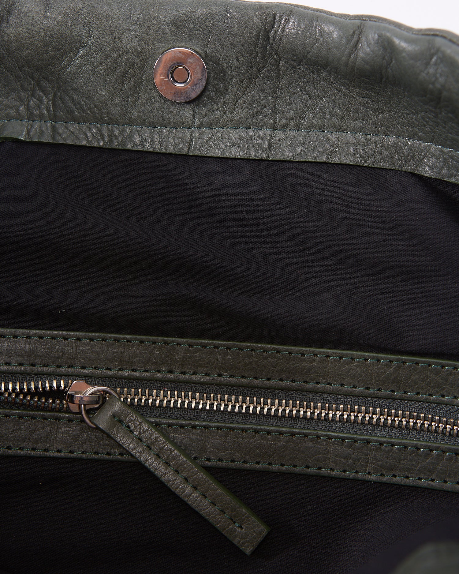 Irupe Medium Leather Bag - Forest