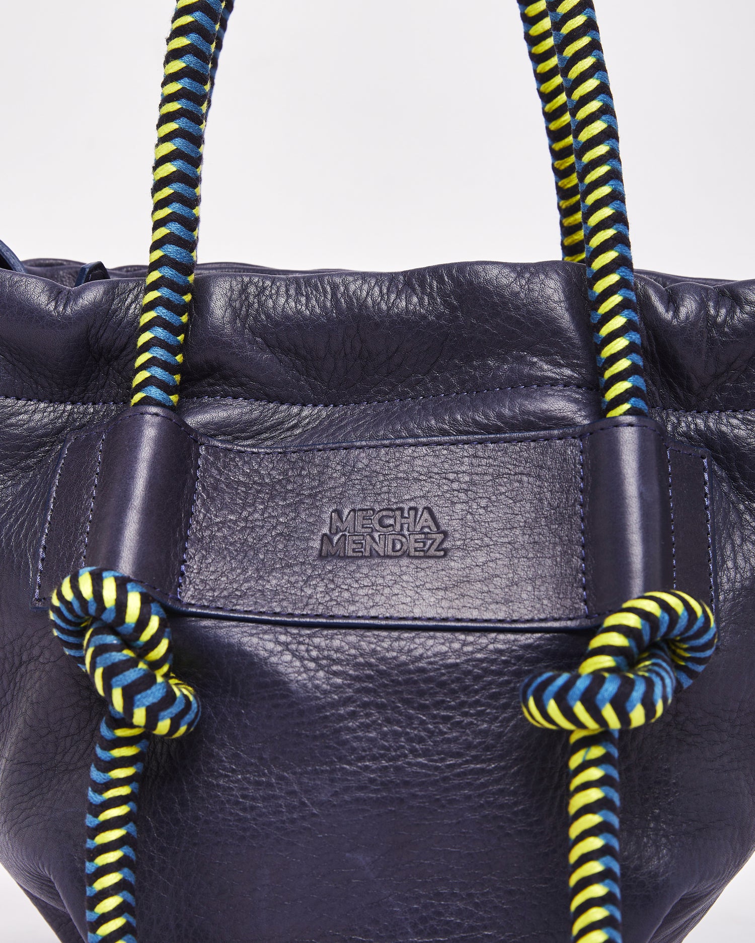 Irupe Medium Leather Bag - Blue Pacifico
