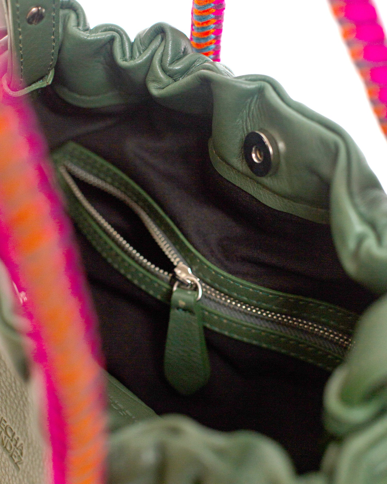 Irupe Large Leather Bag - Selva Hypnotic