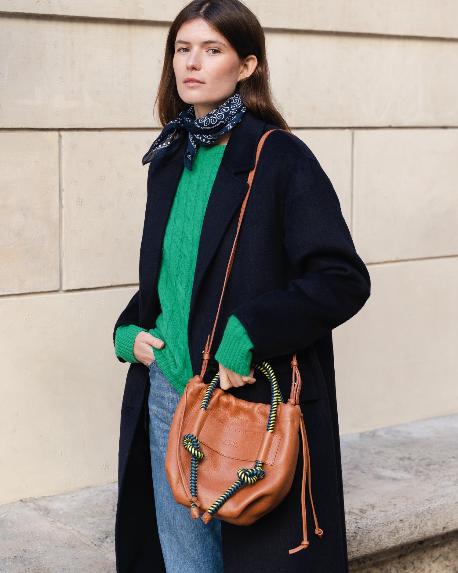 Irupe Medium Leather Bag - Tan Pacifico