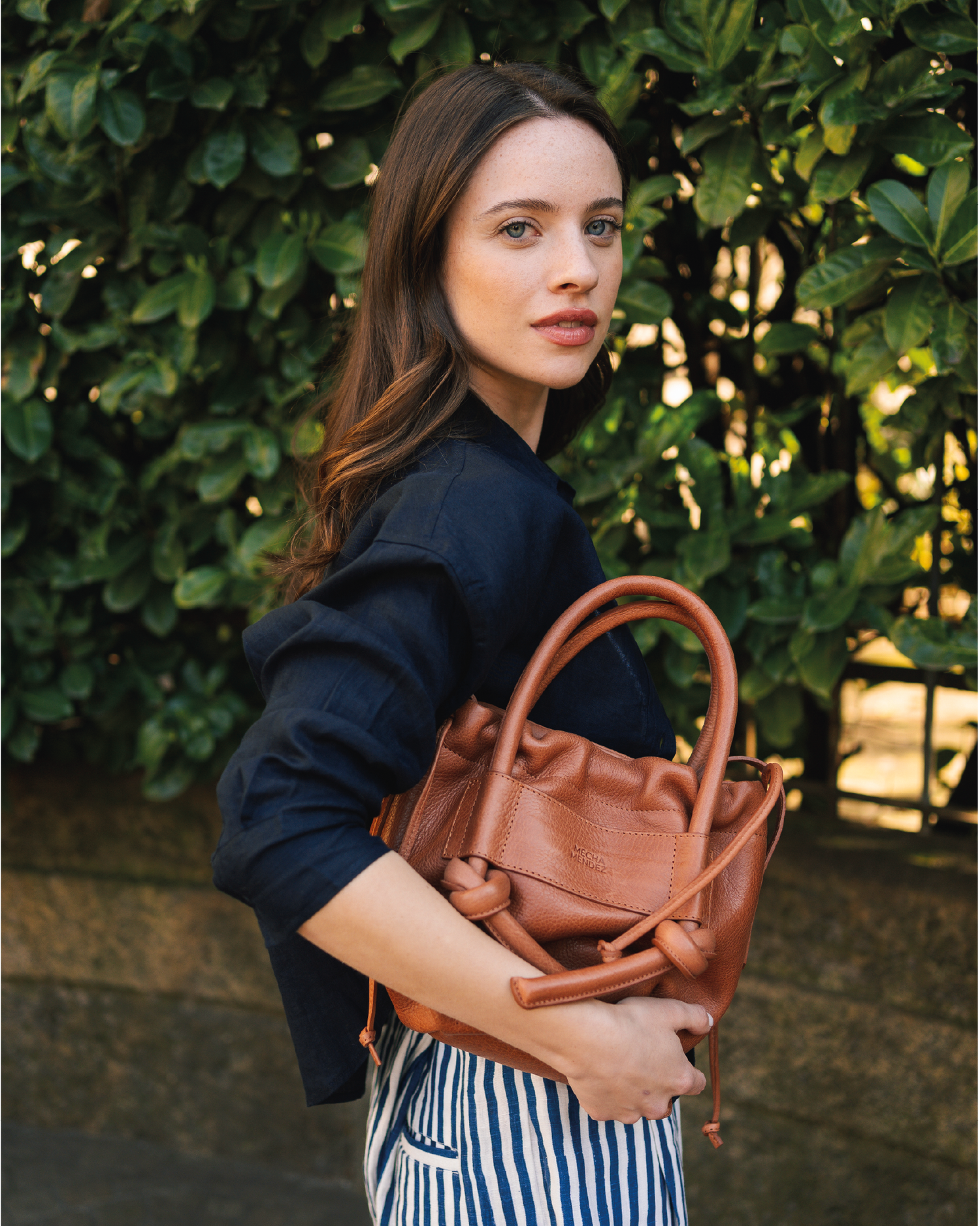 Irupe Medium Leather Bag - Tan