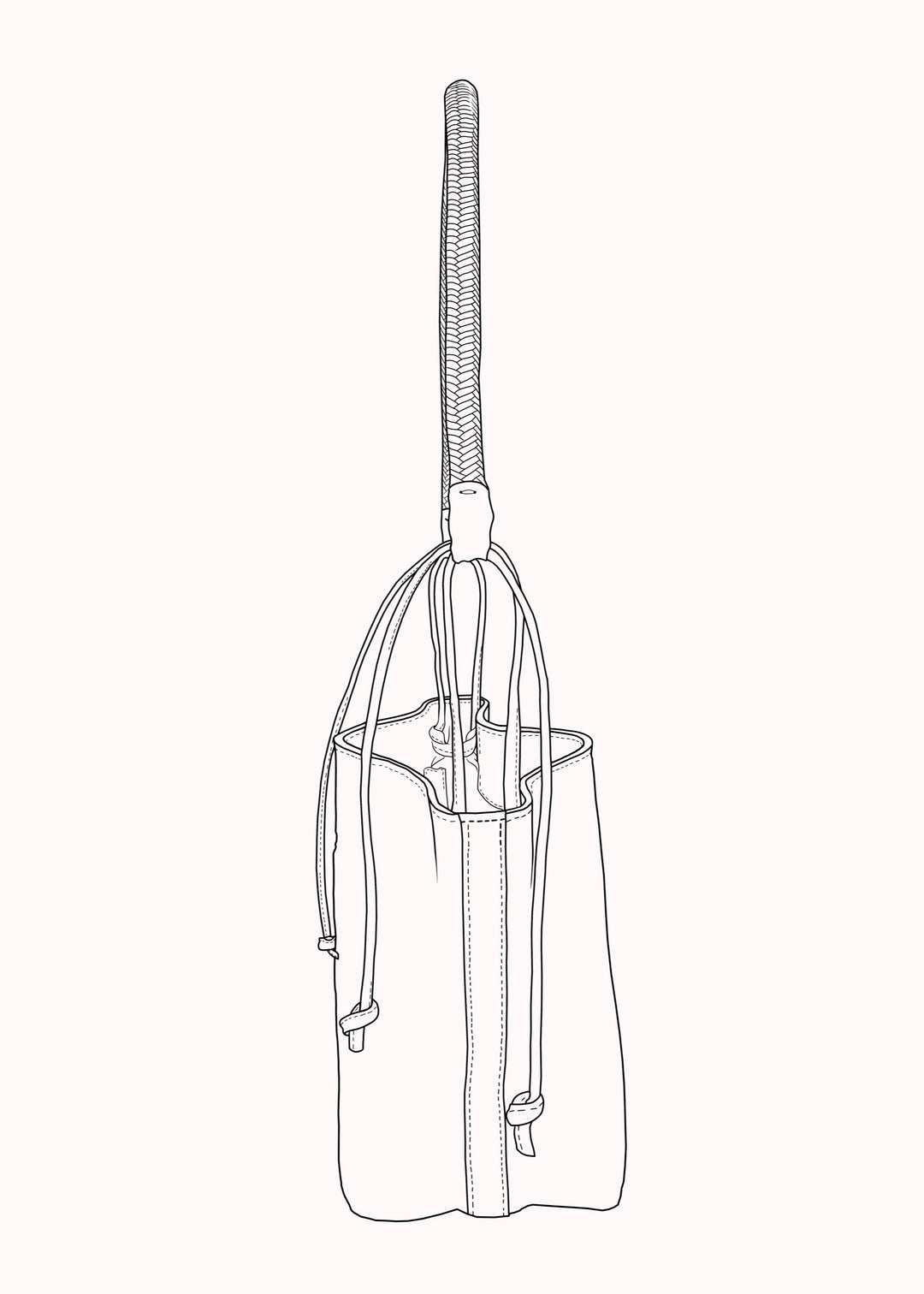 Gaucha Leather Bucket Bag - Tan Pacifico