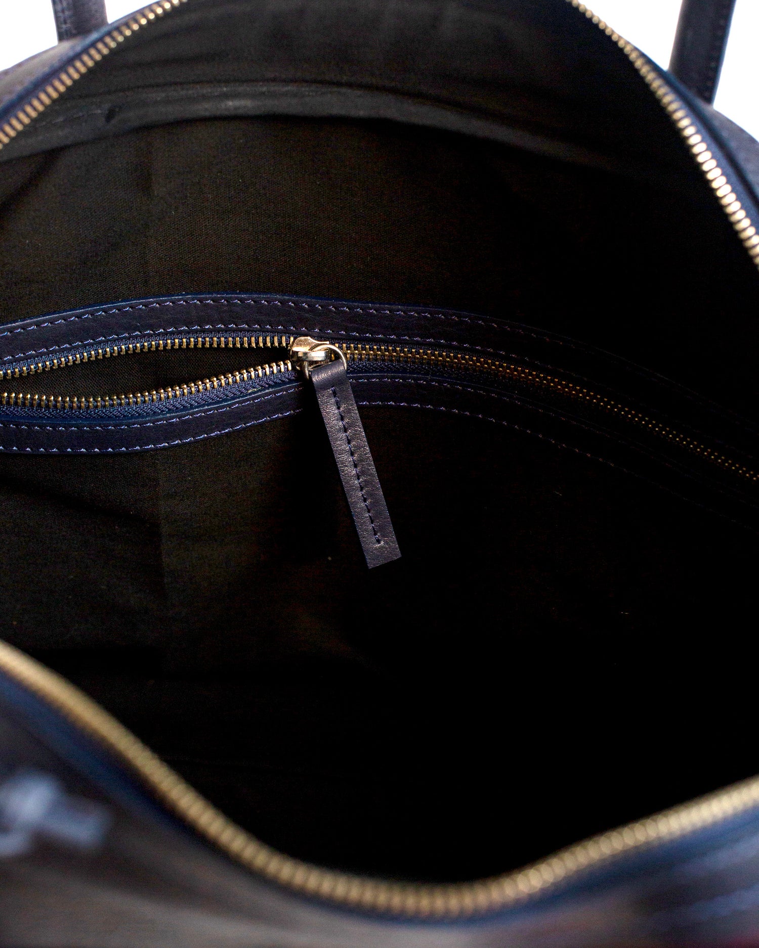Litoral Charms Leather Tote Bag - Blue