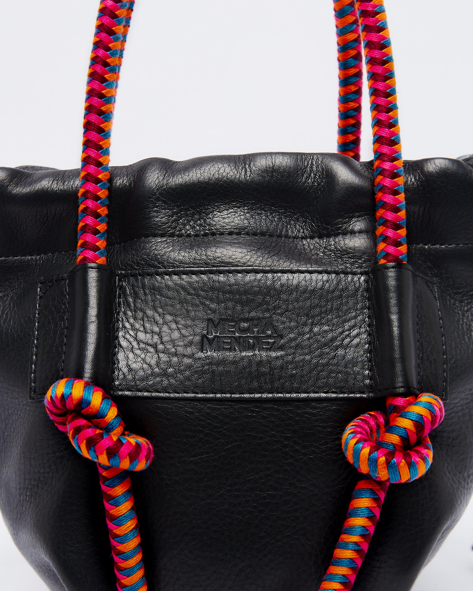 Irupe Medium Leather Bag - Black Hypnotic – MECHA MENDEZ