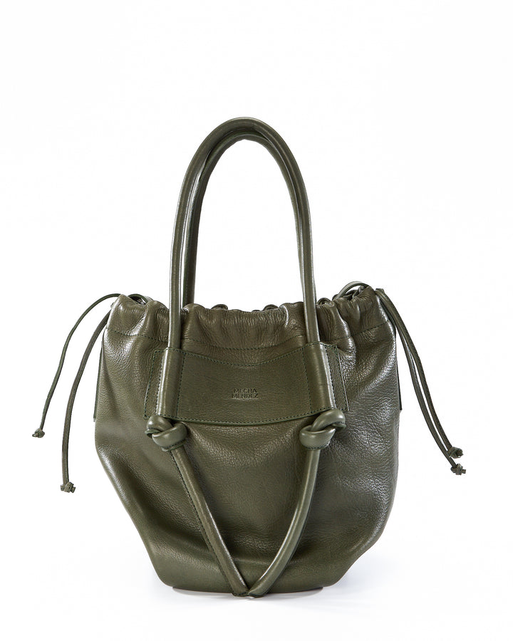 Irupe Large Leather Bag - Forest
