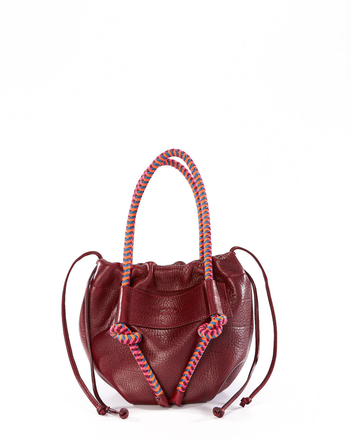 Irupe Medium Leather Bag - Burgundy Hypnotic