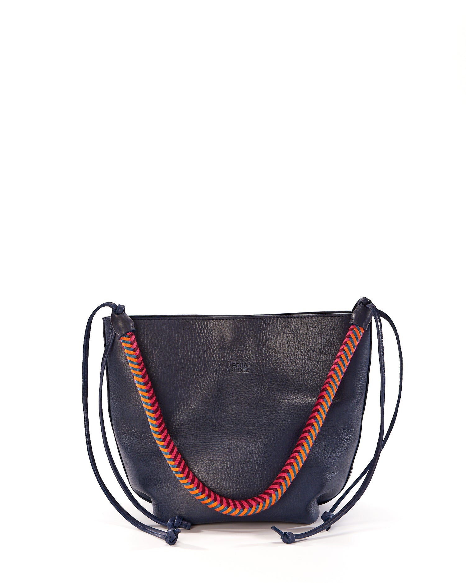 Gaucha Leather Bucket Bag - Blue Hypnotic