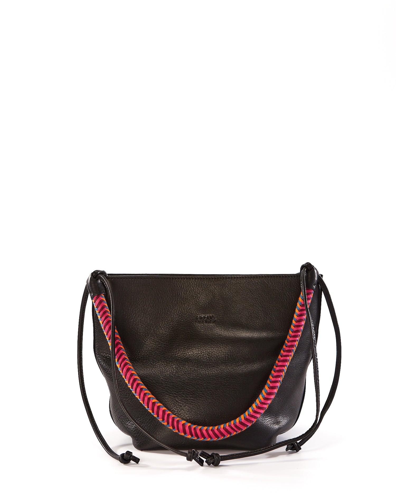 Gaucha Leather Bucket Bag - Black Hypnotic