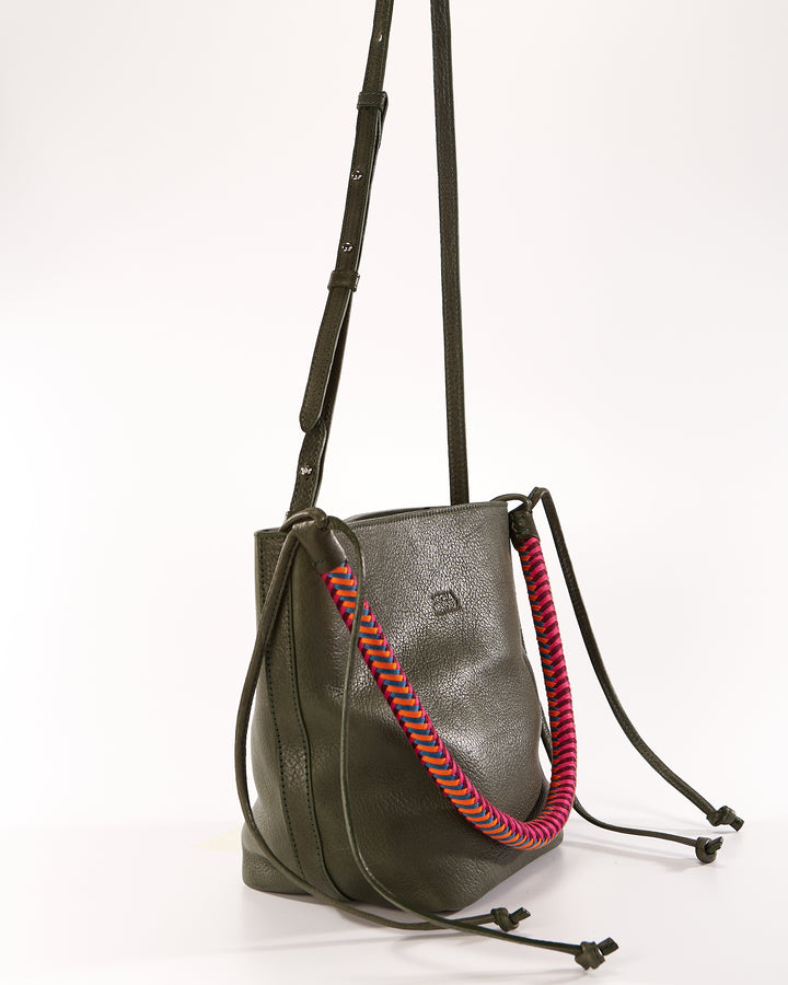 Gaucha Leather Bucket Bag - Forest Hypnotic