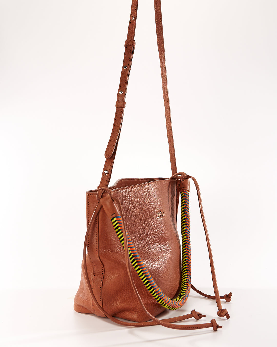 Gaucha Leather Bucket Bag - Tan Amazonica