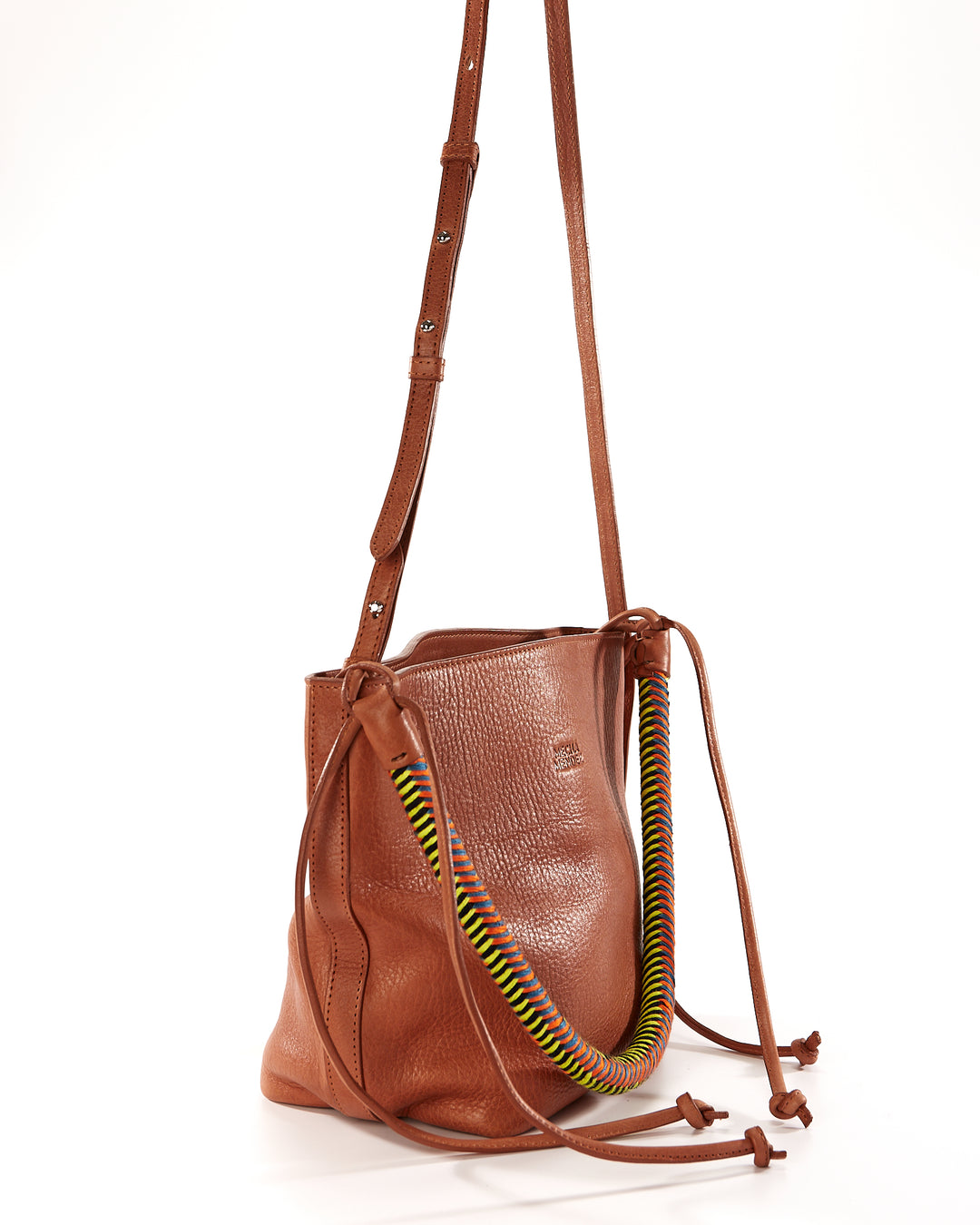 Gaucha Leather Bucket Bag - Tan Amazonica