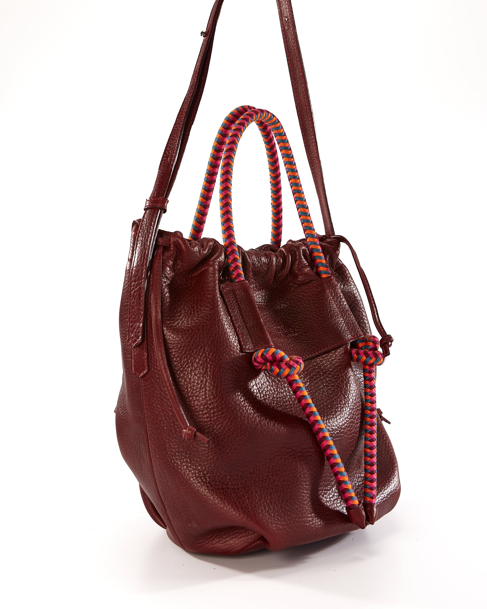 Irupe Large Leather Bag - Burgundy Hypnotic – MECHA MENDEZ