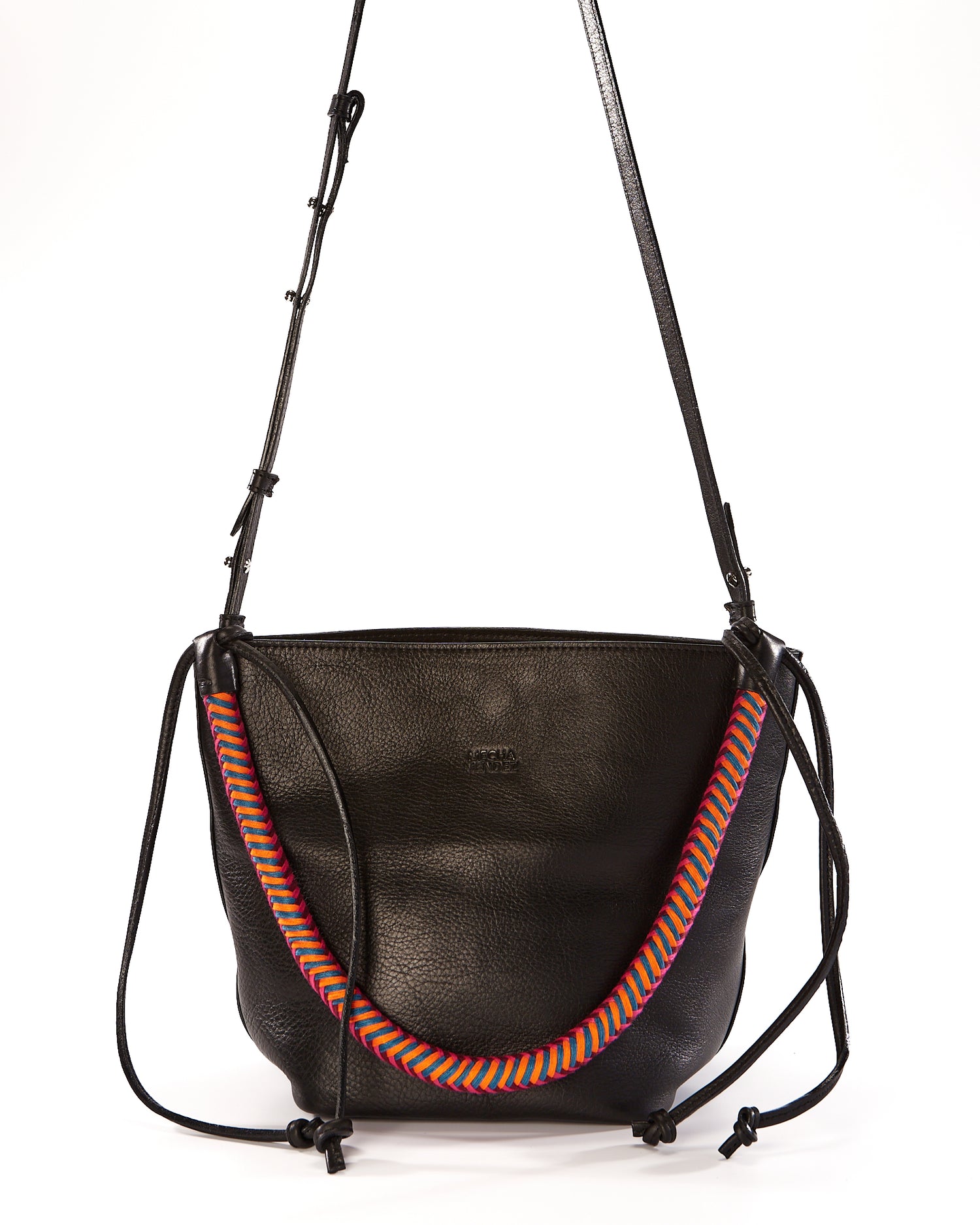 Gaucha Leather Bucket Bag - Black Hypnotic