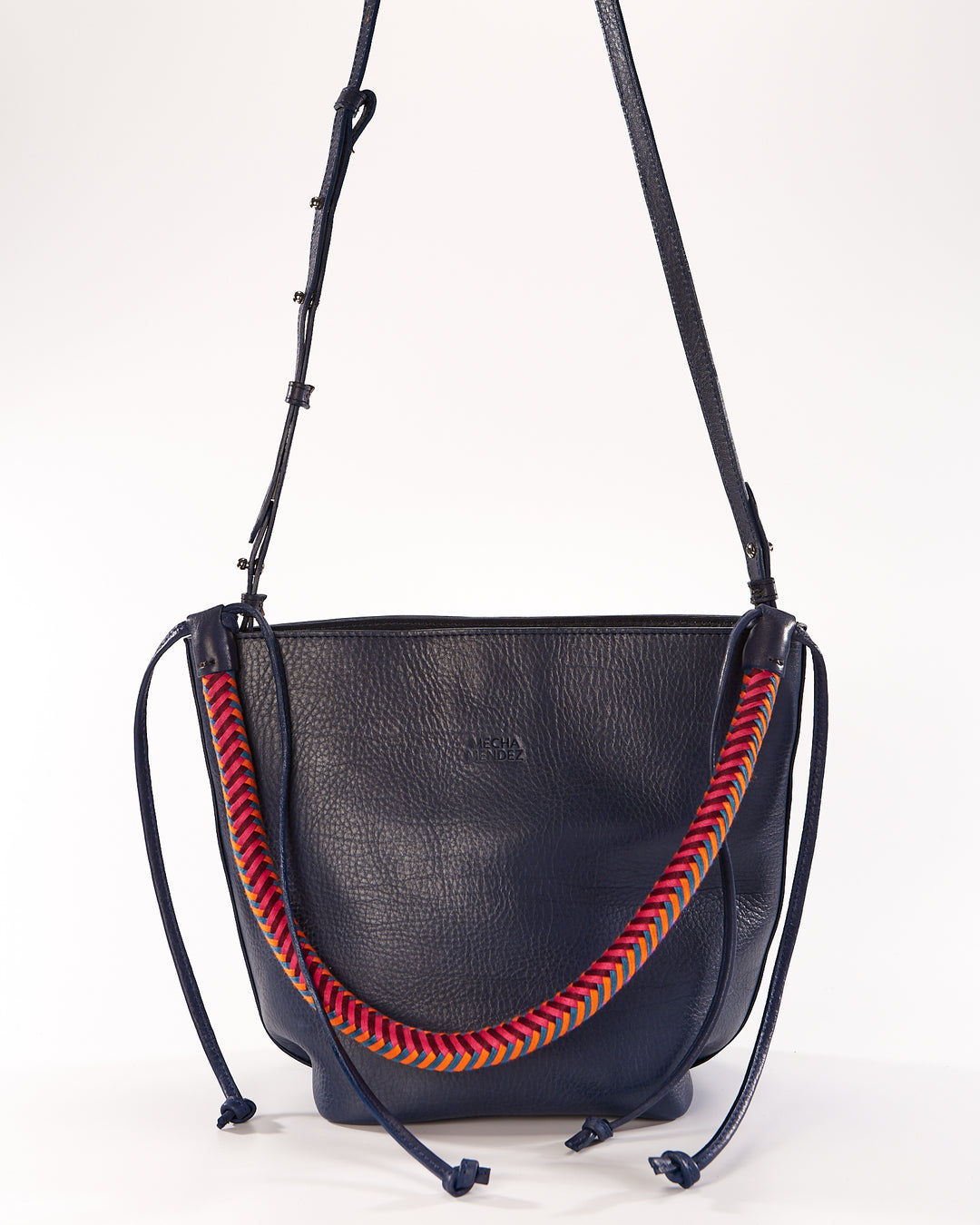 Gaucha Leather Bucket Bag - Blue Hypnotic