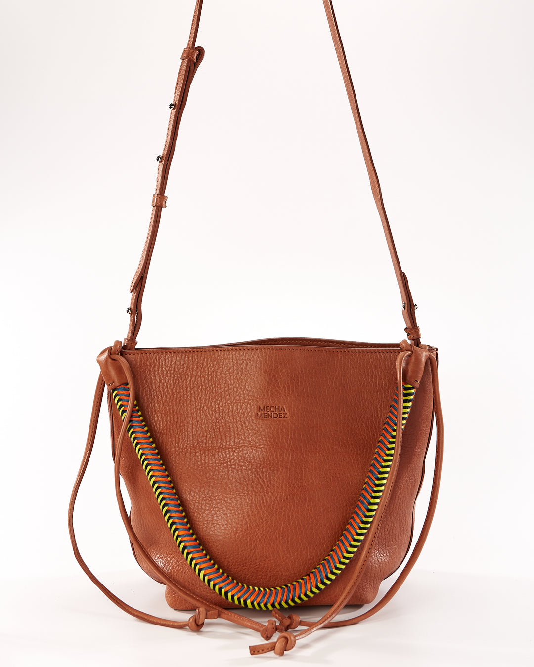 Gaucha Leather Bucket Bag - Tan Amazonica