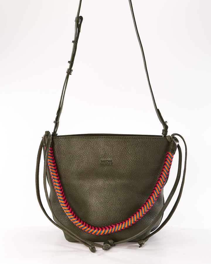 Gaucha Leather Bucket Bag - Forest Hypnotic