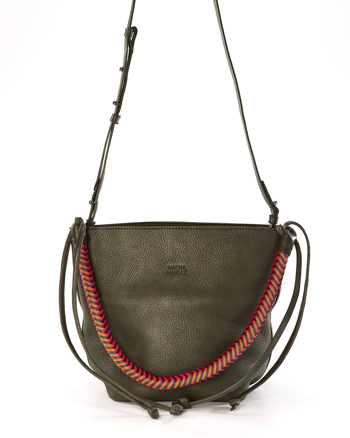 Gaucha Leather Bucket Bag - Forest Hypnotic