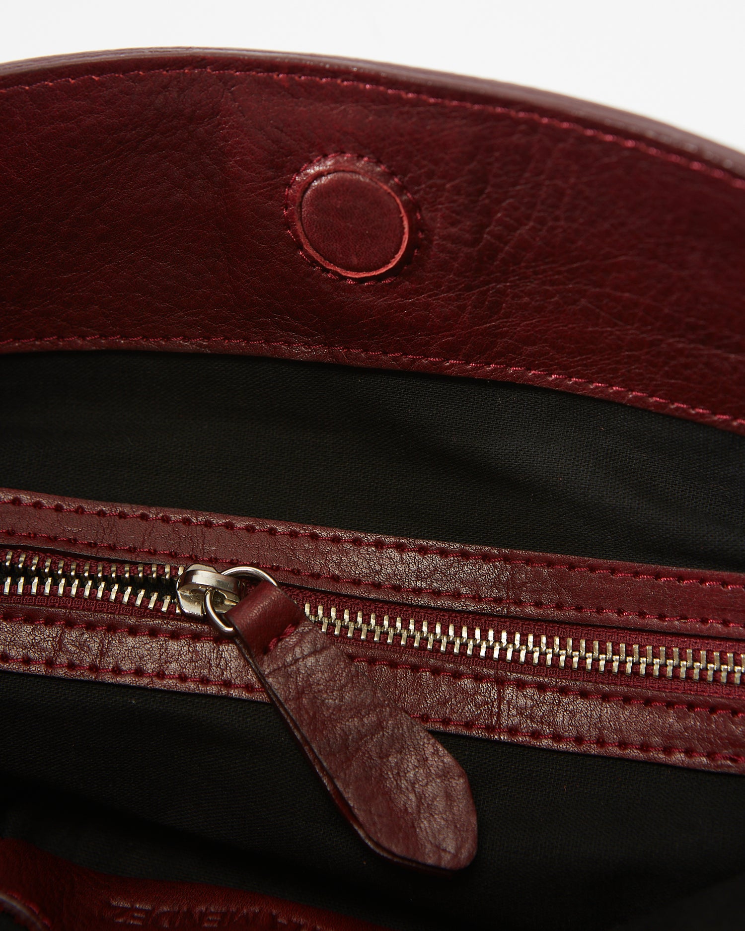 Gaucha Leather Bucket Bag - Burgundy Hypnotic