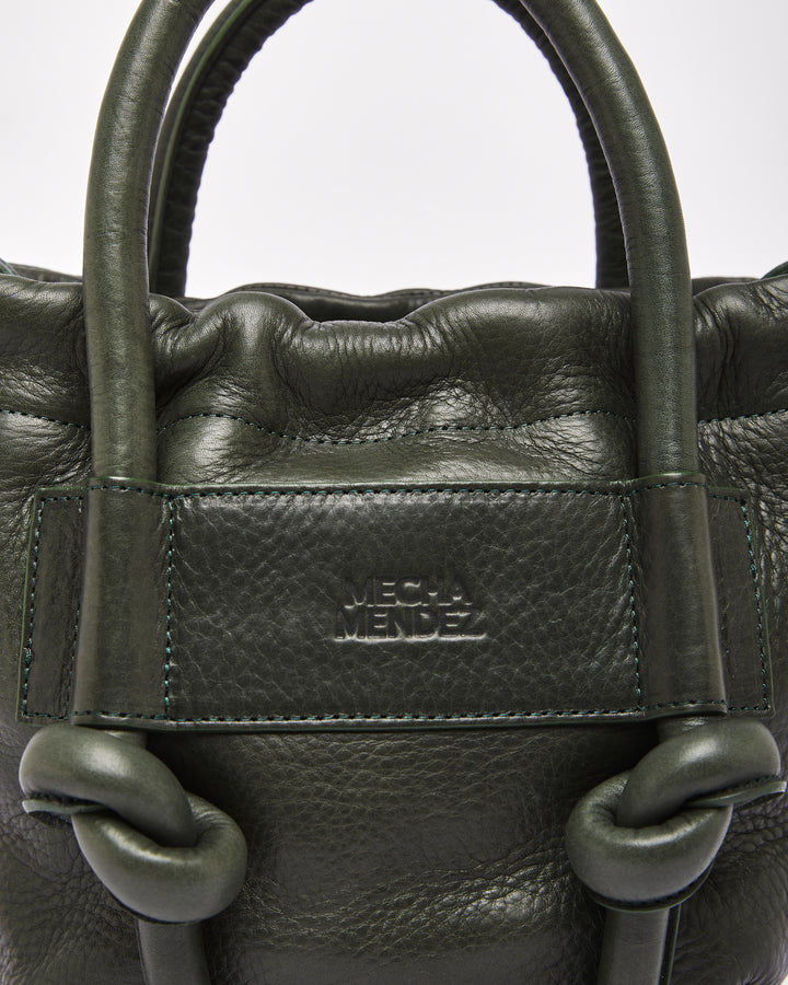 Irupe Medium Leather Bag - Forest