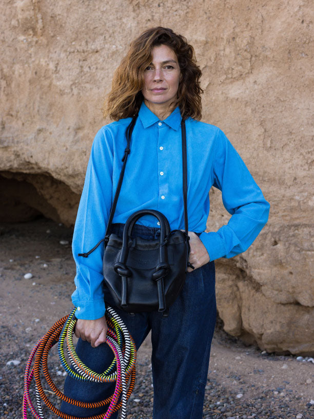 Irupe Medium Leather Bag - Selva