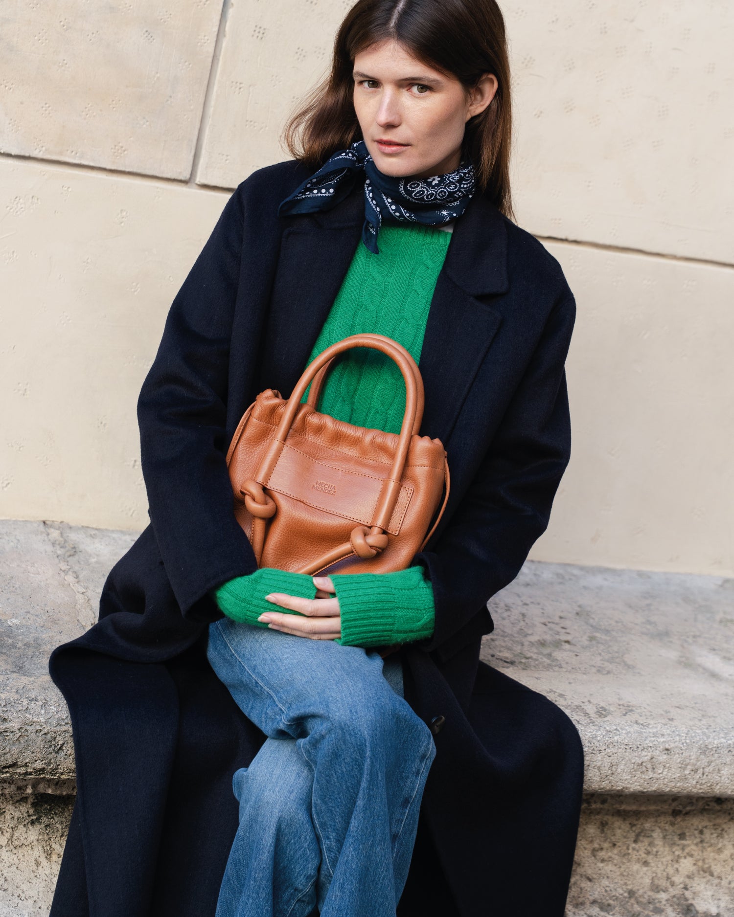 Irupe Medium Leather Bag - Tan