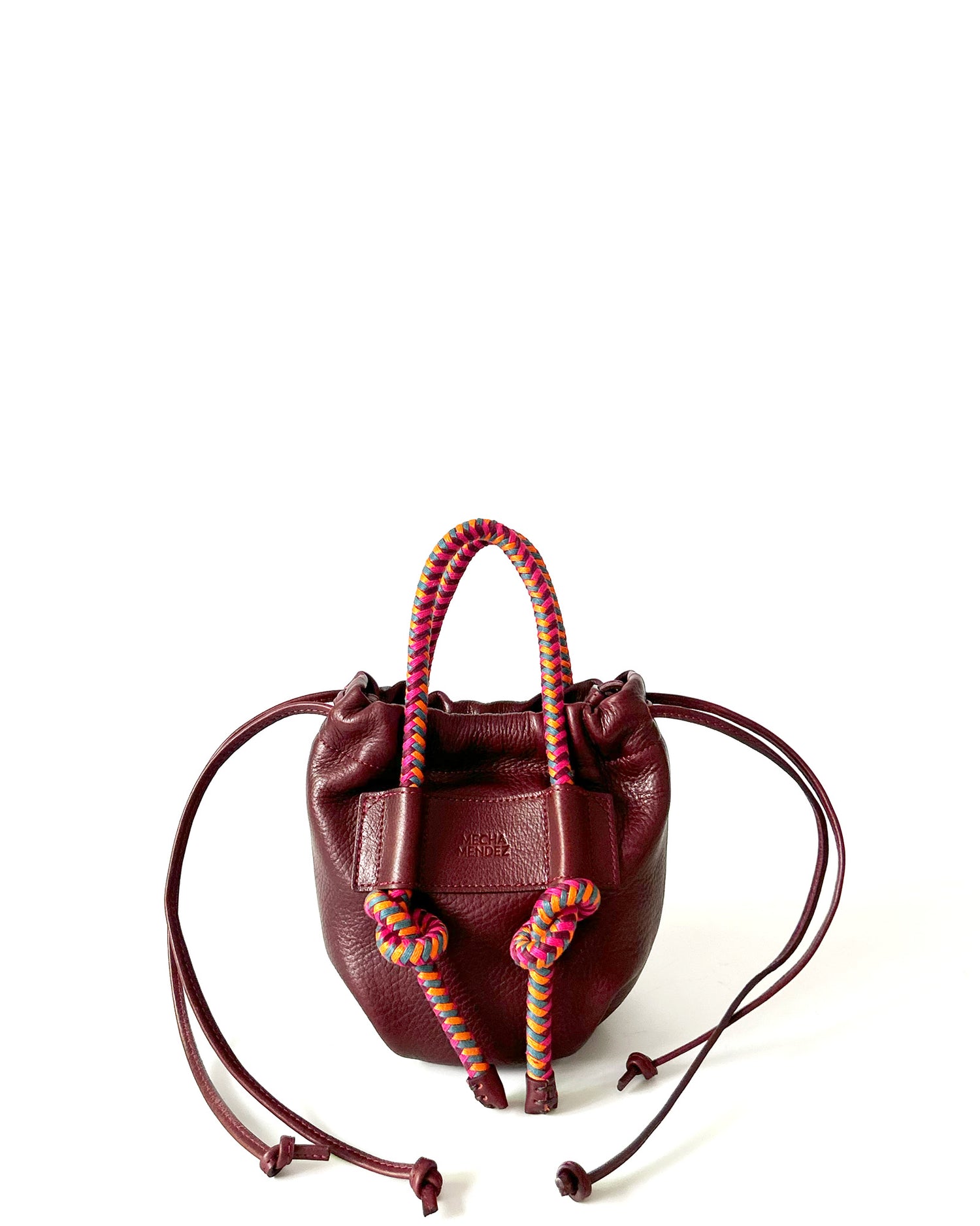 Irupe Mini Leather Bag - Burgundy Hypnotic