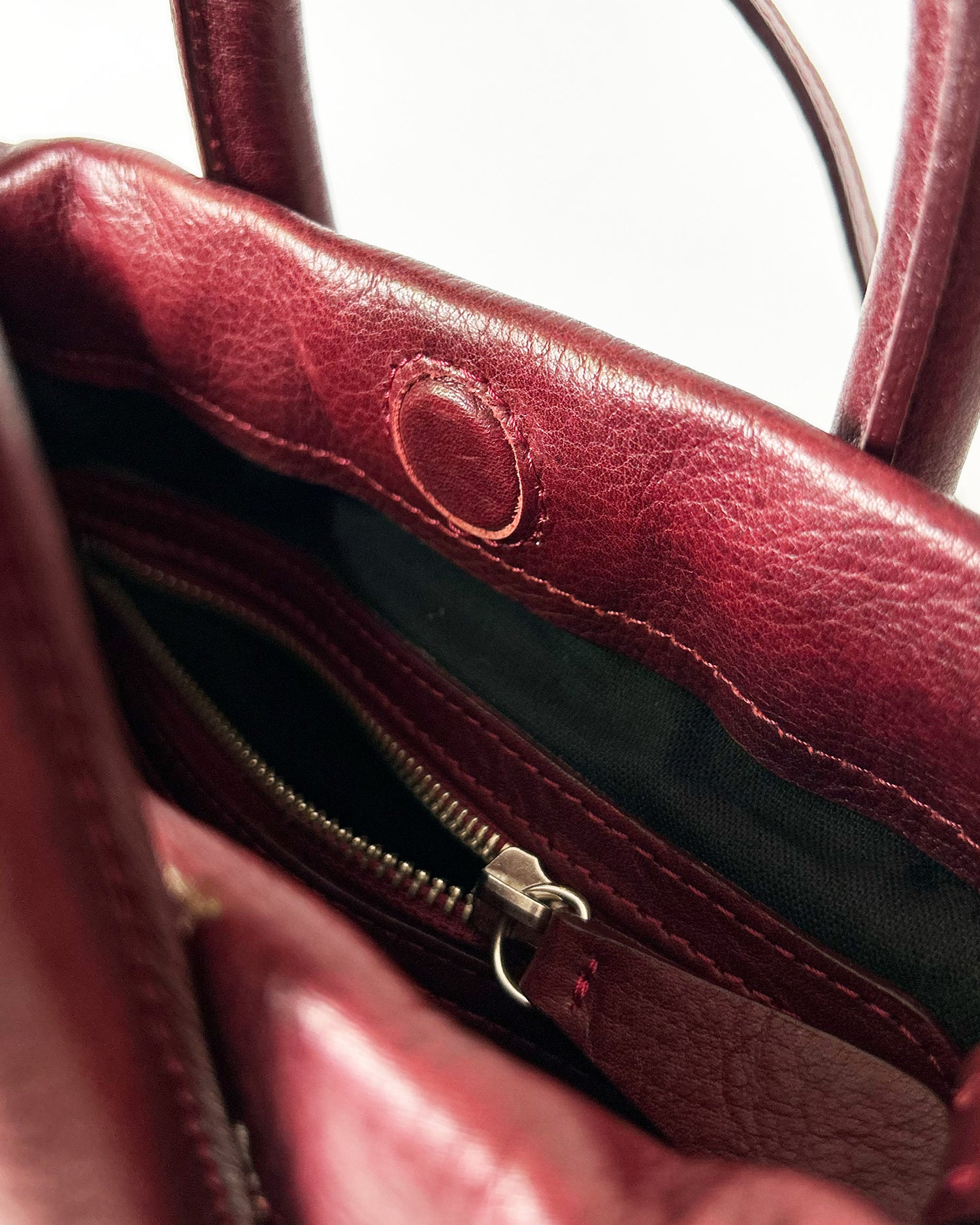 Irupe Mini Leather Bag - Burgundy