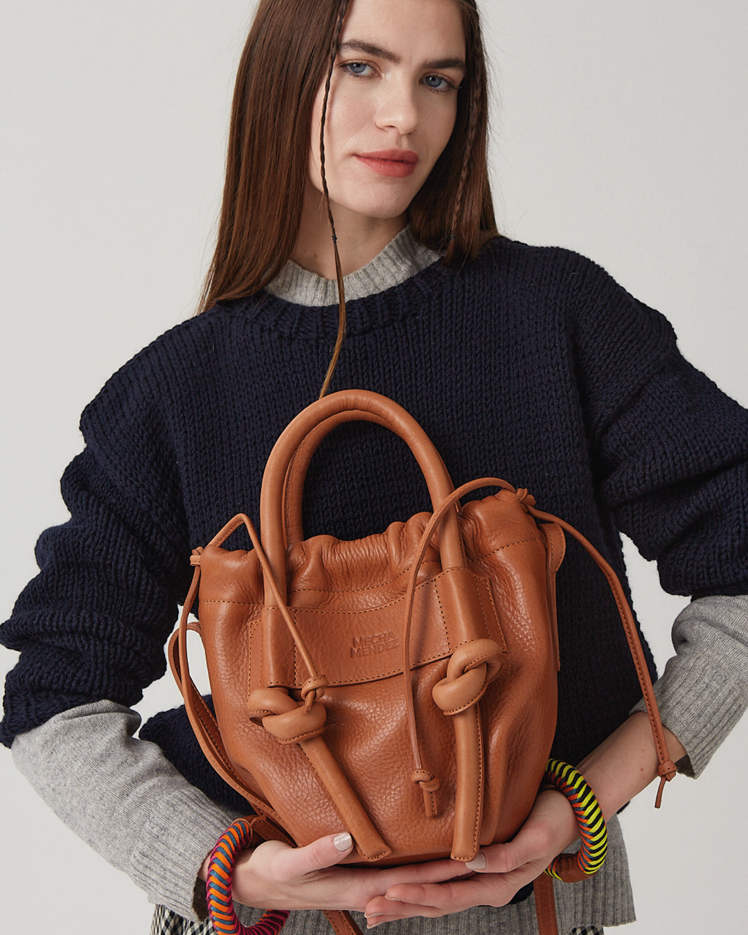 Irupe Medium Leather Bag - Tan